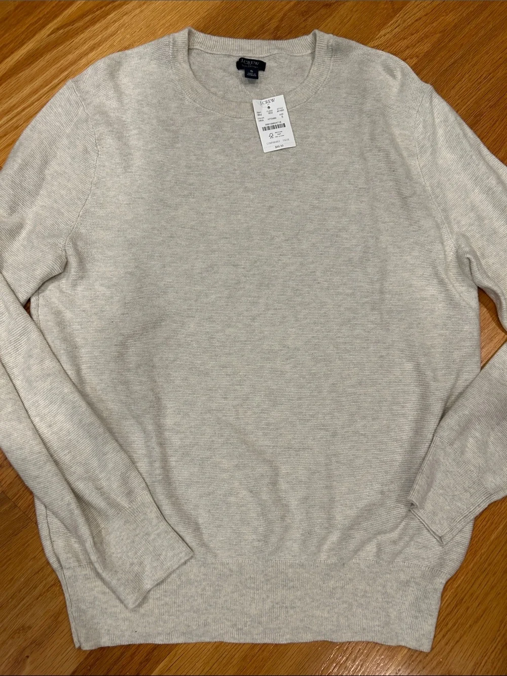 J. Crew Men's Crewneck Sweater in Light Beige